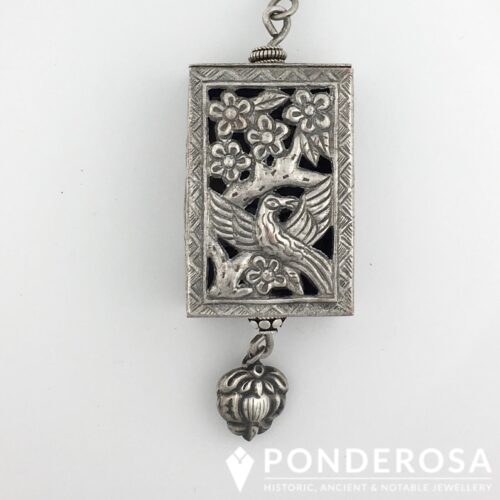 Chinese Silver Box Pendant