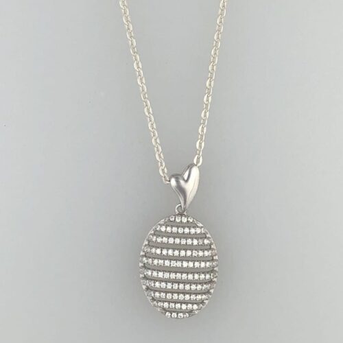 Sterling Silver - Oval Crystal