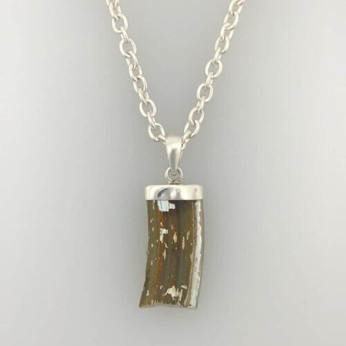 Roman Glass Pendant - Brown Patina Rim