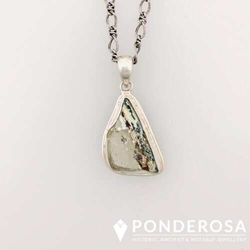 Roman Glass - Green Triangle