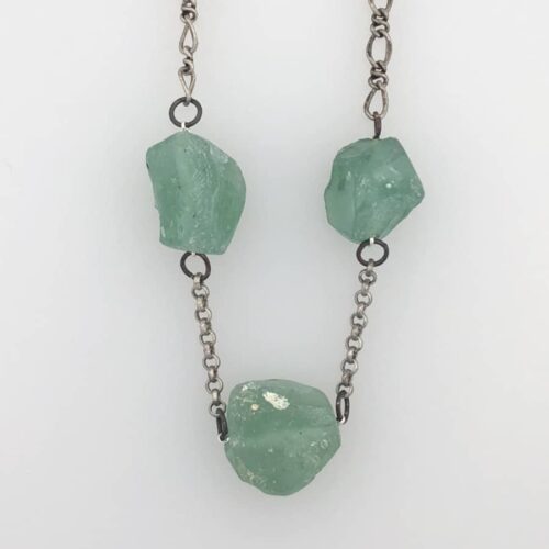 Raw Roman Glass Necklace