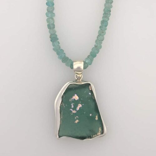 Roman Glass Necklace - Pink Flecks