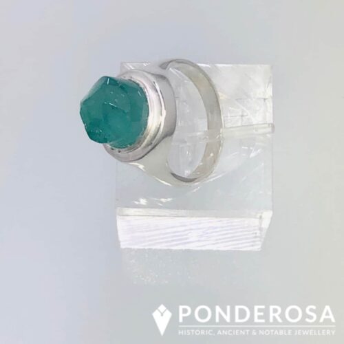 Raw Roman Glass Ring - Tall