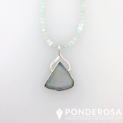 Roman Glass Necklace - Pink Triangle