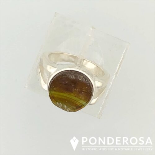 Roman Glass Ring - Brown