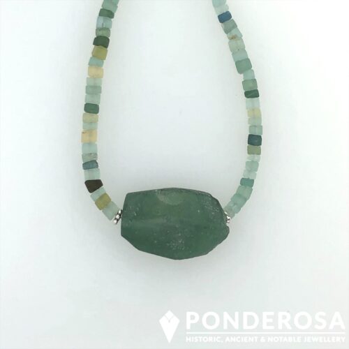 Roman Glass Bead Necklace - Oval