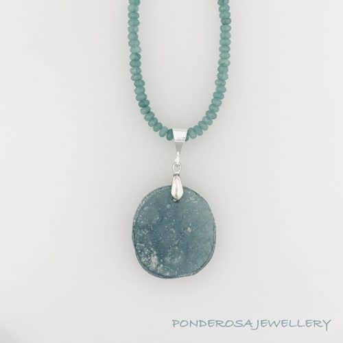 Roman Glass Pattern -Amazonite Stones