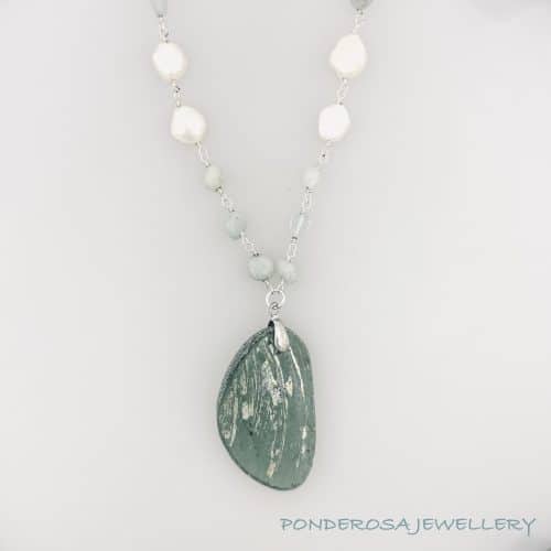 Roman Glass, Aquamarine & Pearls