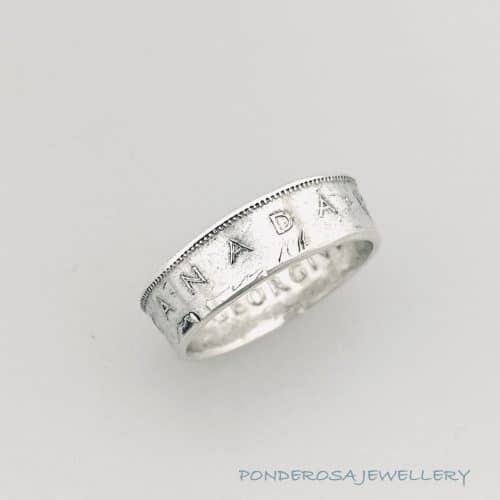 Coin Ring - Canada Silver Quarter (1949)