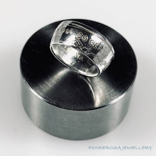 Silver Coin Ring - Canada Fifty Cent (1966)