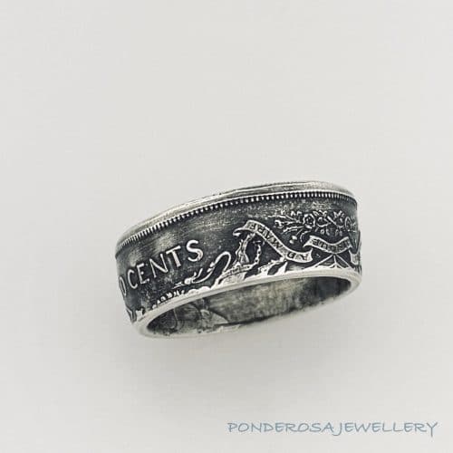 Silver Coin Ring - Canada Fifty Cent (1965)