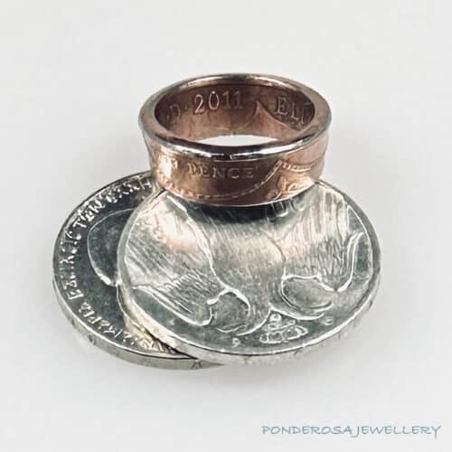 British 2 Pence Coin Ring - (2011)