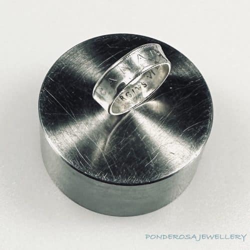 Silver Coin Ring - Canadian Quarter (1943)