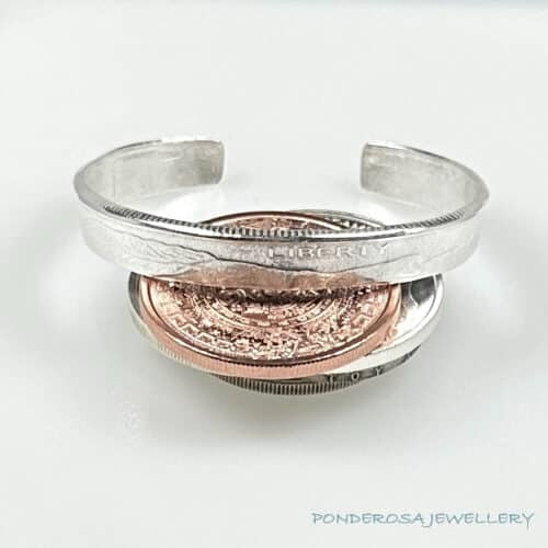 Silver Coin - Cuff Bracelet