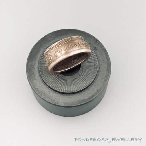 Copper Coin Ring - 1/12 Shilling Liberated (1945)
