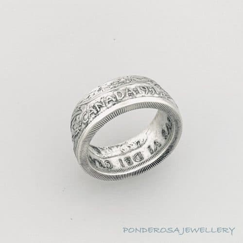 Silver Coin Ring - Canada Fifty Cent (1951)