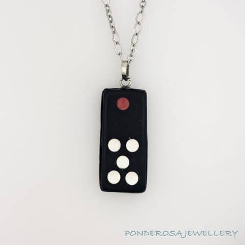 Necklace - Black Domino
