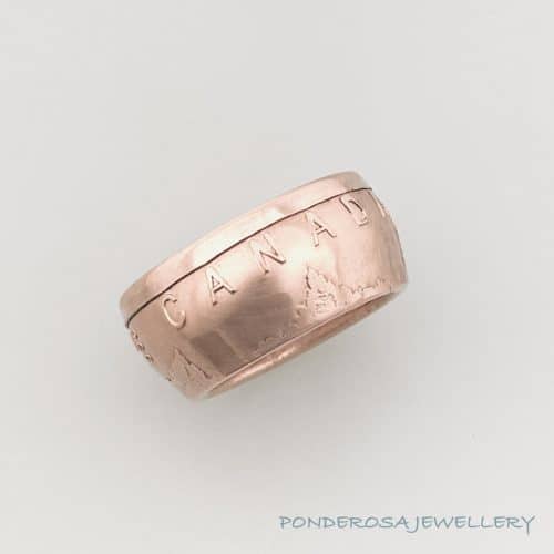 Bright Copper Coin Ring - (Canada )