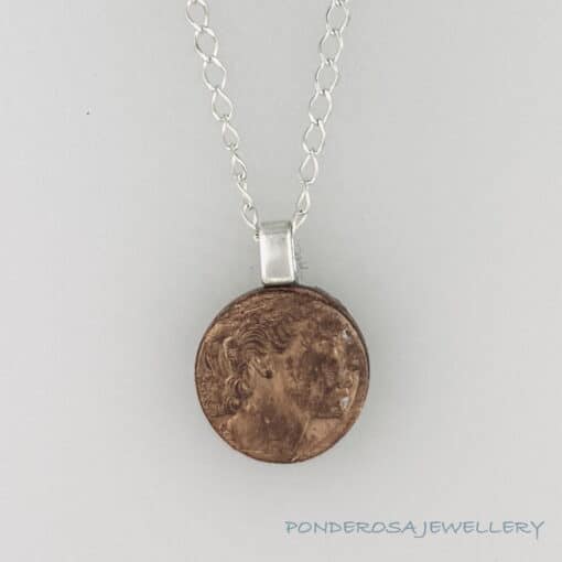 Copper Coin Necklace - (Lady)