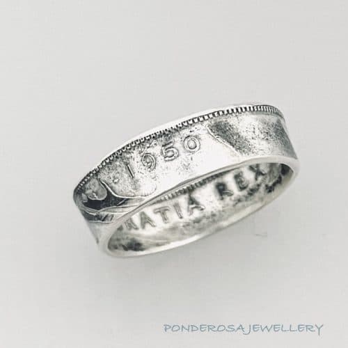 Coin Ring - Canada Silver Quarter (1950)