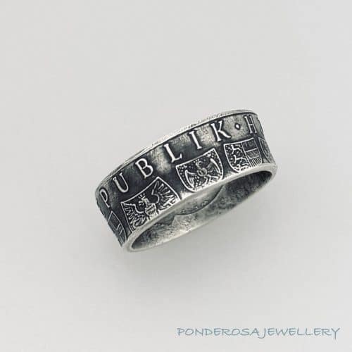 Silver Coin Ring - Austria (25 Shillings - 1975)