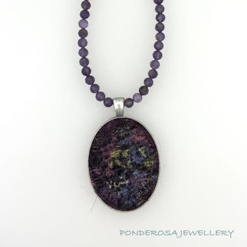 Felted Wool Pendant (Amethyst)
