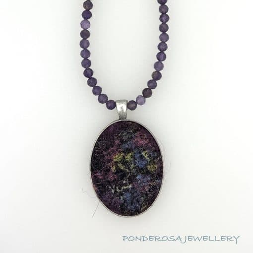 Felted Wool Pendant (Amethyst)