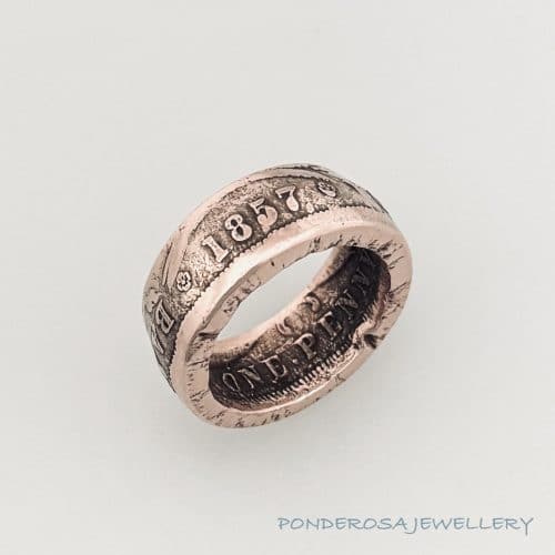 Copper Trade Token Ring - (1857- Bank of Upper Canada)