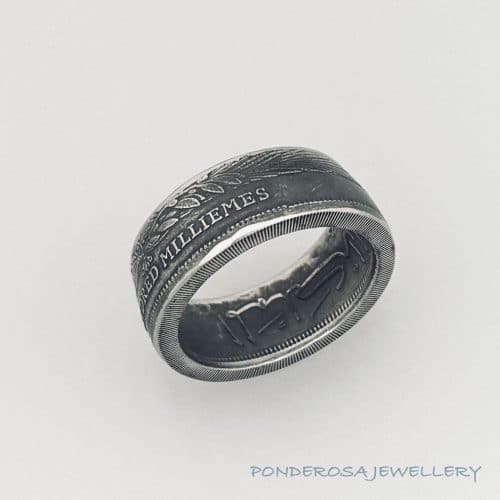 Coin Ring - Libya (100 Milliemes - 1970)
