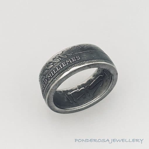 Coin Ring - Libya (100 Milliemes - 1970)