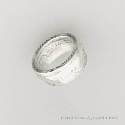 Silver Coin Ring - Canada Fifty Cent (1965)