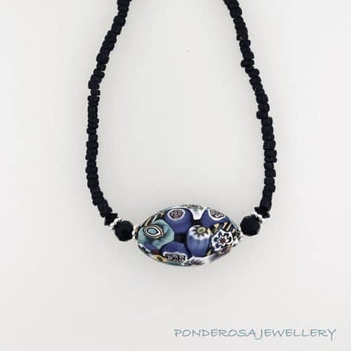 Venetian Glass - Black Millefiori