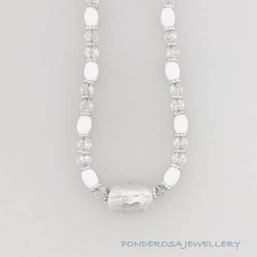 Venetian Glass - White Foil (Murano)