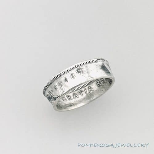 Coin Ring - Canada Silver Quarter (1948)