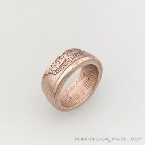 Copper Coin Ring - Coronation Medallion (Queen)