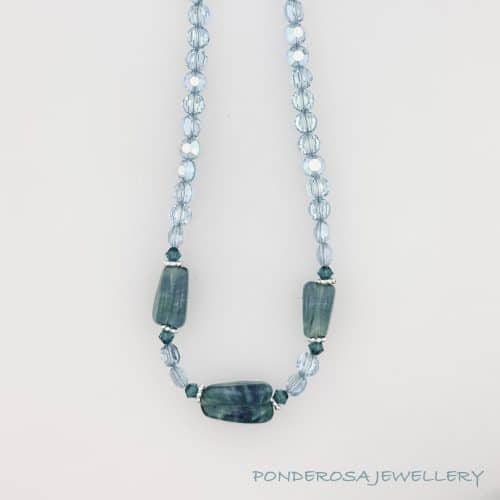 Venetian Glass Focus Beads - Blue/Green